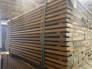 Ca. 62x Guyana Ipé planken geschaafd, 21x90mm, lengte 185cm